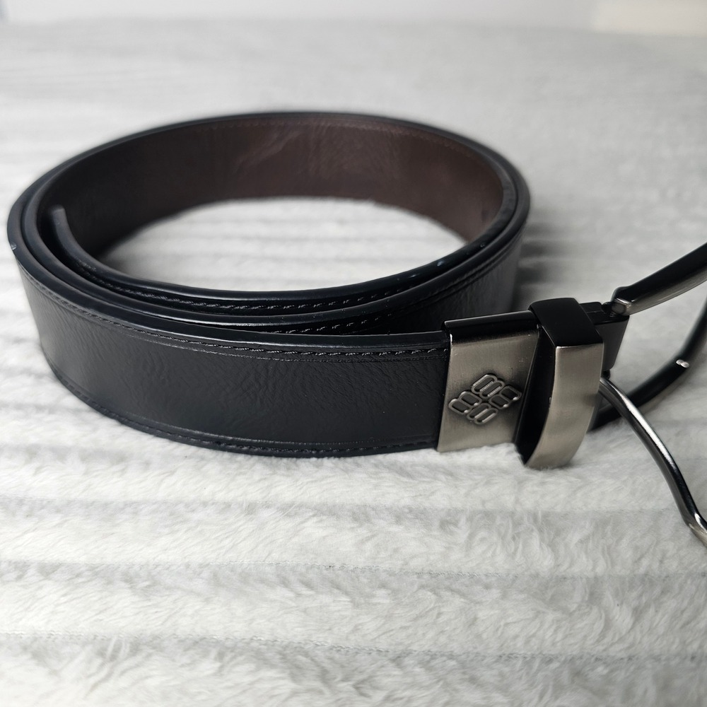 Columbia Leather Reversible Belt Men L 38-40 Black Brown Top Gorpcore Outdoor